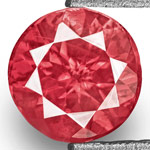 0.68-Carat Round-Cut Velvety Orangy Pink Spinel from Tanzania