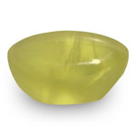 3.11-Carat Lively Greenish Yellow Oval-Cut Chrysoberyl Cat's Eye