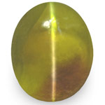 3.00-Carat Eye-Clean Yellowish Green Chrysoberyl Cat's Eye