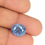 9.07-Carat Unheated Velvety Intense Blue Ceylon Sapphire (GIA)
