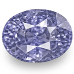 6.76-Carat Unheated Oval-Cut Vivid Violetish Blue Sapphire (GIA)