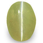 4.99-Carat Light Greenish Yellow Indian Chrysoberyl Cat's Eye