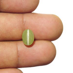 4.99-Carat Light Greenish Yellow Indian Chrysoberyl Cat's Eye