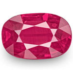 0.90-Carat IGI-Certified Unheated Neon Pinkish Red Cushion Ruby