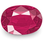 0.77-Carat Unheated Oval-Cut Magenta Red Ruby from Mozambique