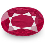 0.66-Carat Eye-Clean Deep Pinkish Red Oval-Cut Ruby (IGI)
