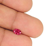 0.62-Carat Eye-Clean Rich Pinkish Red Ruby from Tajikistan (IGI)