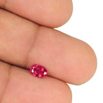 0.62-Carat Eye-Clean Rich Pinkish Red Ruby from Tajikistan (IGI)