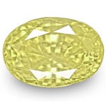 3.92-Carat IGI-Certified Unheated Oval Intense Yellow Sapphire