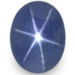 5.85-Carat GRS-Certified Unheated Royal Blue Burma Star Sapphire