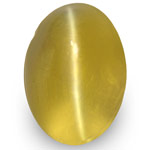 1.63-Carat Eye-Clean Yellowish Brown Chrysoberyl Cat's Eye (IGI)