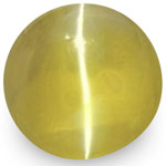 1.80-Carat Eye-Clean Round Brownish Yellow Chrysoberyl Cat's Eye