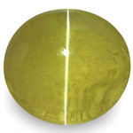 1.96-Carat Deep Yellowish Green Ceylonese Chrysoberyl Cat's Eye