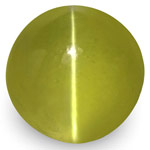 2.37-Carat Yellowish Green VS-Clarity Chrysoberyl Cat's Eye