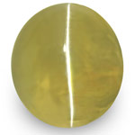 1.55-Carat Olive Green Chrysoberyl Cat's Eye from Sri Lanka