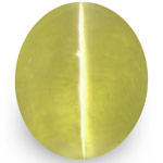 1.40-Carat Rare Intense Greenish Yellow Chrysoberyl Cat's Eye