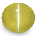 2.09-Carat Golden Yellow Chrysoberyl Cat's Eye from Sri Lanka