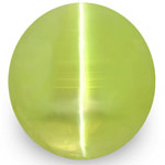 5.35-Carat Lively Greenish Yellow Chrysoberyl Cat's Eye (IGI)