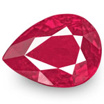 1.01-Carat Pear-Shaped Pinkish Red Ruby from Mozambique (UH)
