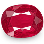 0.99-Carat Unheated Oval-Cut Rich Pinkish Red Mozambique Ruby