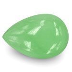 28.77-Carat Pear Cabochon-Cut Pastel Green Colombian Emerald