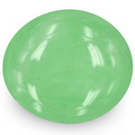 21.97-Carat Oval Cabochon-Cut Pastel Green Colombian Emerald