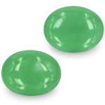 7.91-Carat Pair of Lively Green Cabochon-Cut Colombian Emeralds