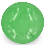 9.87-Carat 12mm Round Bright Green Cabochon Colombian Emerald