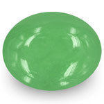 8.86-Carat Oval Cabochon-Cut Lively Green Emerald from Colombia