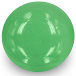 5.36-Carat 10mm Round Lively Green Cabochon Colombian Emerald