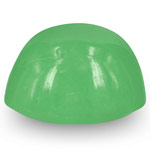 5.36-Carat 10mm Round Lively Green Cabochon Colombian Emerald