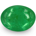 1.35-Carat Bright Green Cabochon-Cut Emerald from Zambia