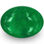 1.28-Carat Natural Cabochon-Cut Deep Green Emerald from Zambia 1.28-Carat Natural Cabochon-Cut Deep Green Emerald from Zambia