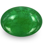 1.31-Carat Beautiful Royal Green Cabochon-Cut Zambian Emerald