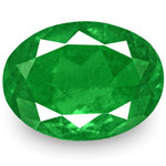 0.92-Carat Oval-Cut Natural Deep Green Emerald from Colombia