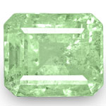 3.49-Carat Octagon-Cut Pastel Bluish Green Colombian Emerald