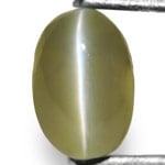 0.85-Carat Unique Olive Green Alexandrite Cat's Eye