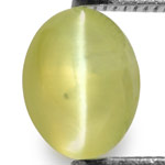 1.18-Carat Light Yellowish Green Chrysoberyl Cat's Eye
