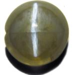 4.11-Carat Natural Chrysoberyl Cat's Eye with Blue Chatoyance