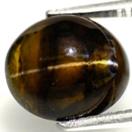 5.80-Carat Blackish Brown Chrysoberyl Cat's Eye (AIGS-Certified) 5.80-Carat Blackish Brown Chrysoberyl Cat's Eye (AIGS-Certified)