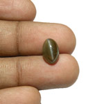3.30-Carat Brownish Green Chrysoberyl Cat's Eye from Sri Lanka
