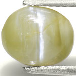 2.20-Carat Light Green Ceylonese Chrysoberyl Cat's Eye