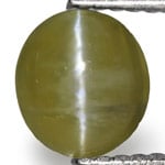 0.97-Carat Deep Olive Green Chrysoberyl Cat's Eye