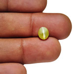 1.92-Carat Lemon Yellow Chrysoberyl Cat's Eye - Click Image to Close