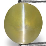 1.26-Carat Greyish Green Chrysoberyl Cat's Eye