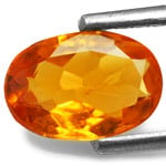 1.02-Carat Lustrous Orange Oval Cut Clinohumite from Tanzania