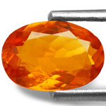 1.03-Carat Intense Orange Oval Cut Tanzanian Clinohumite