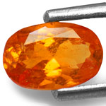 0.68-Carat Deep Orange Oval Cut Tanzanian Clinohumite