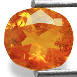 0.60-Carat Dark Orange Oval Cut Clinohumite from Tanzania