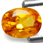 0.42-Carat Dazzling Deep Orange Clinohumite from Tanzania